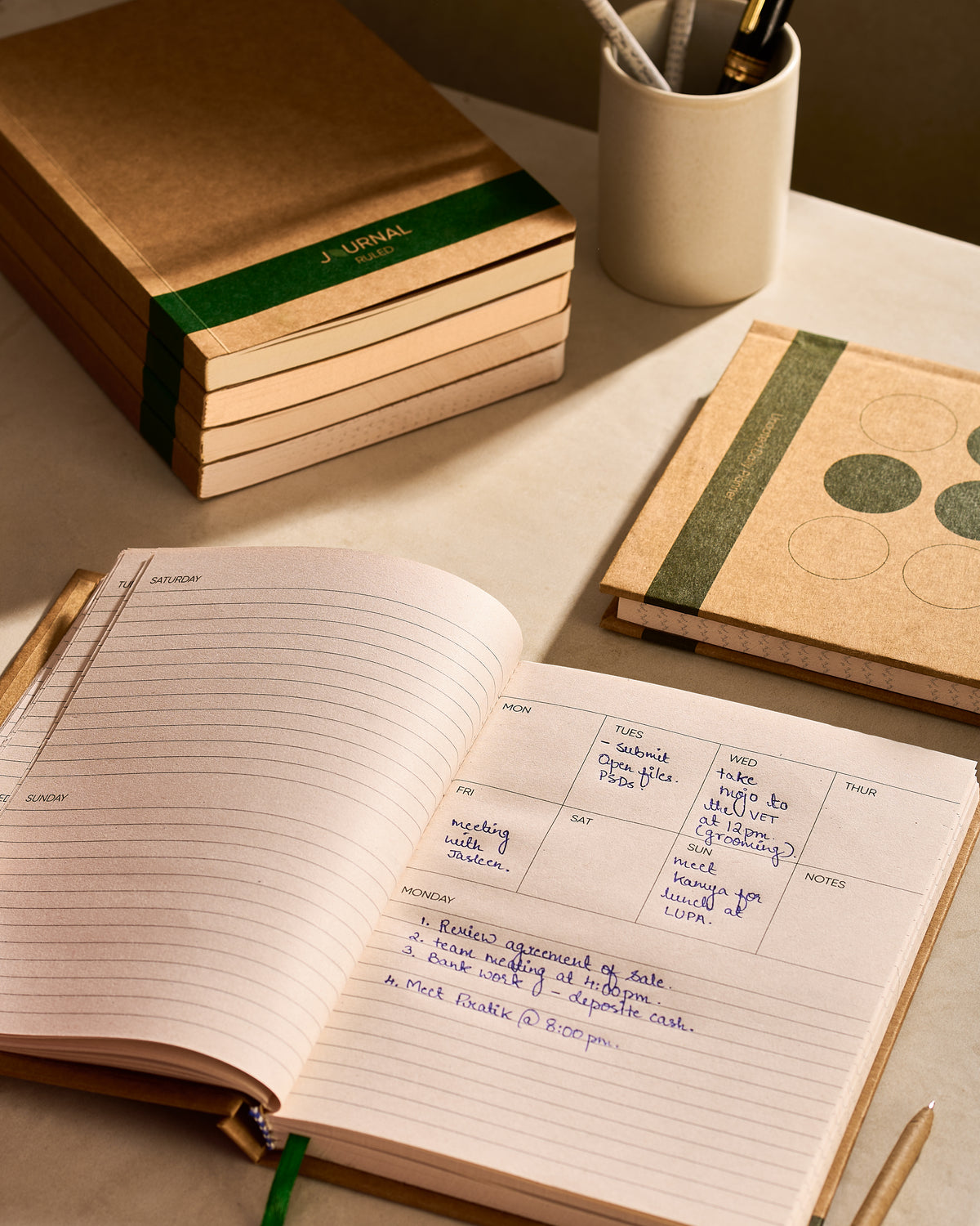 Rescript recycled journals and planners
